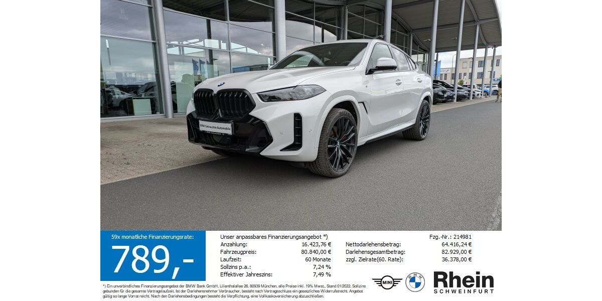 BMW X6 9.126 km 79.490 &euro; Schweinfurt 97424